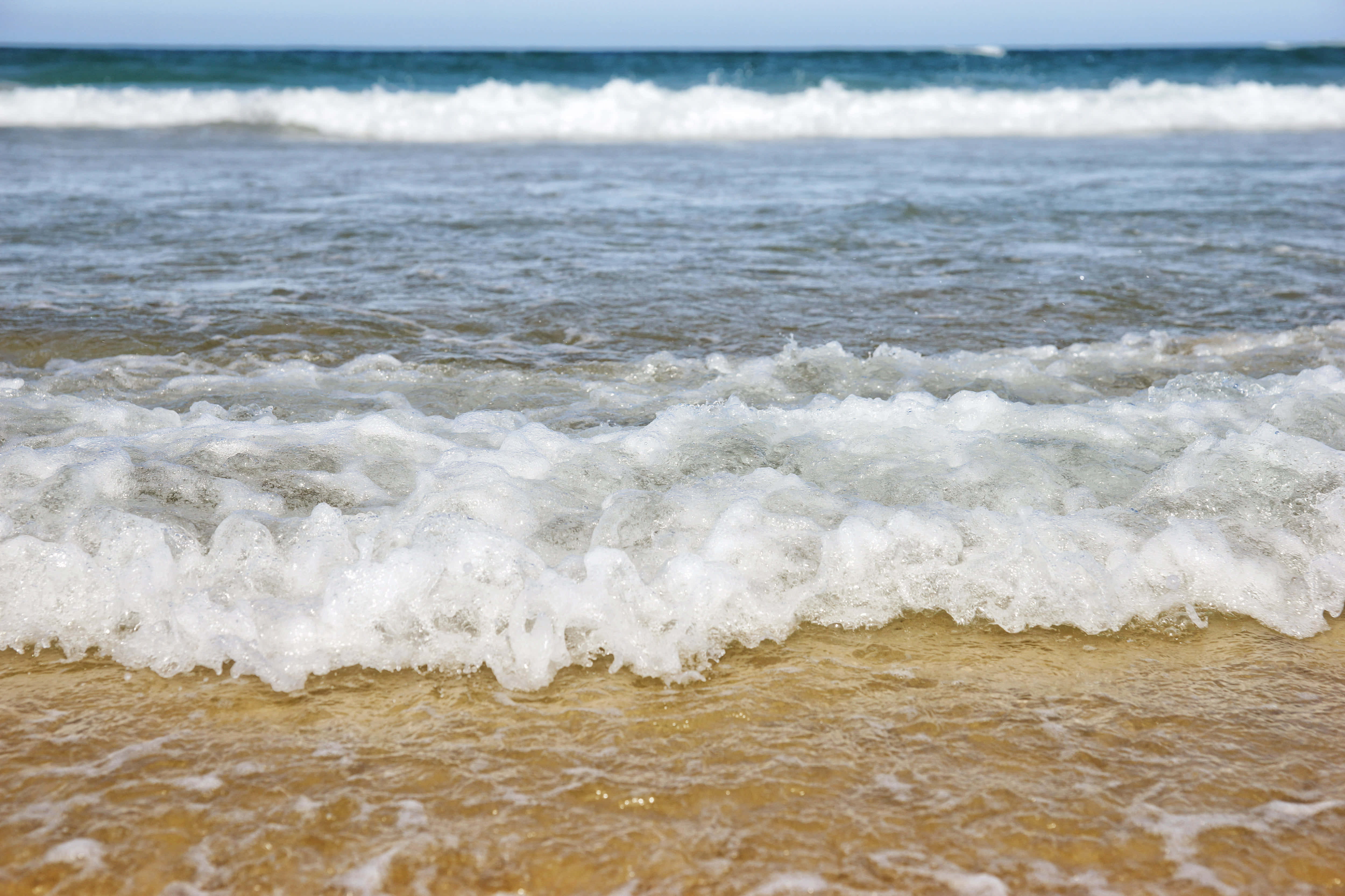 Beach Waves, 5000 x 3333, Sunset, 4K Desktop Wallpaper