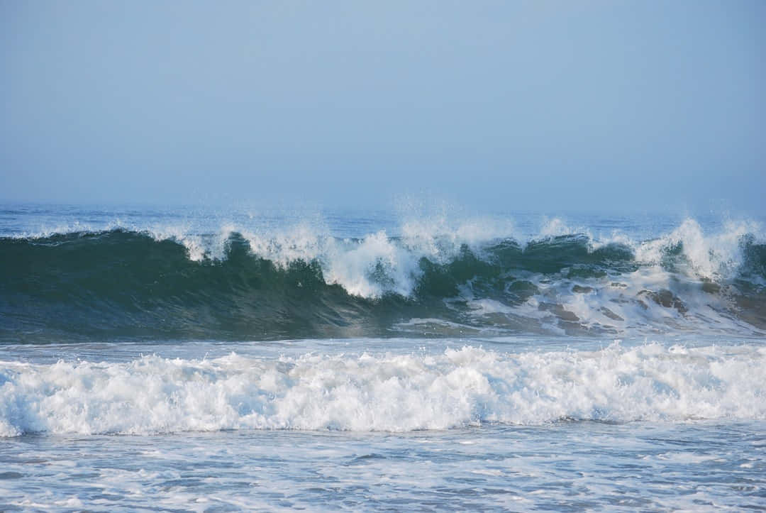 Beach Waves, sunset, ocean waves, SD Desktop Wallpaper