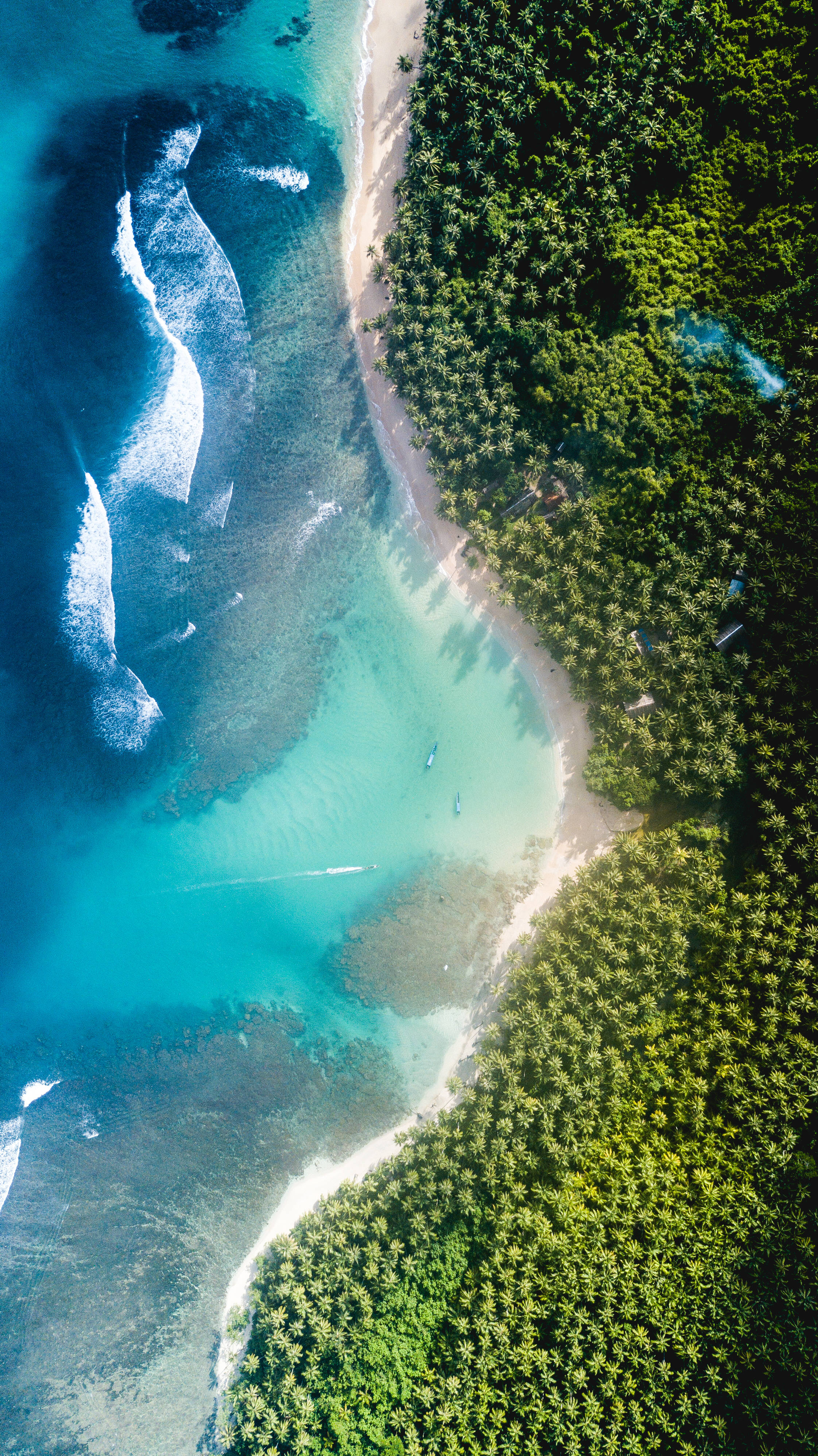 tropical cove, turquoise waters, white sand beach, 4K Phone Wallpaper
