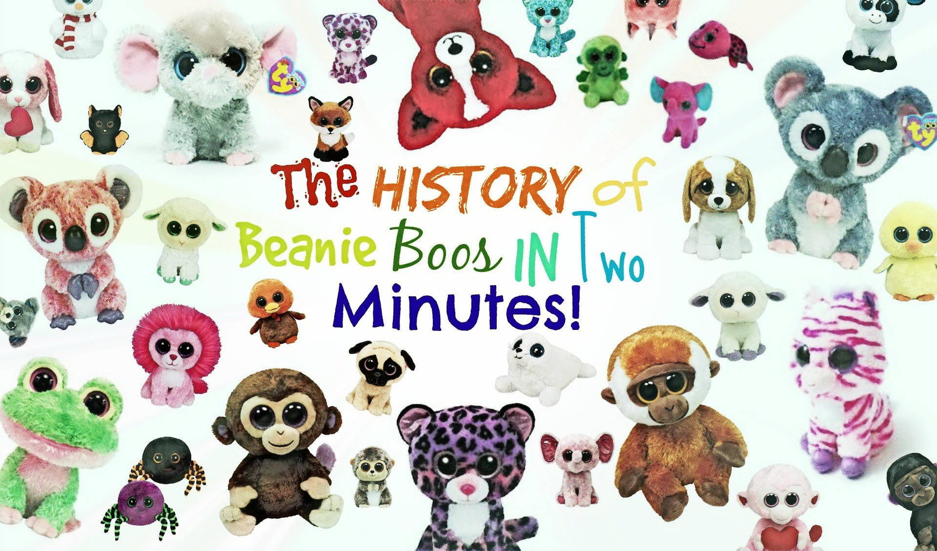 Beanie Boos, The HISTORY of Beanie Boos IN Two Minutes, colorful collage, Full HD Desktop Wallpaper