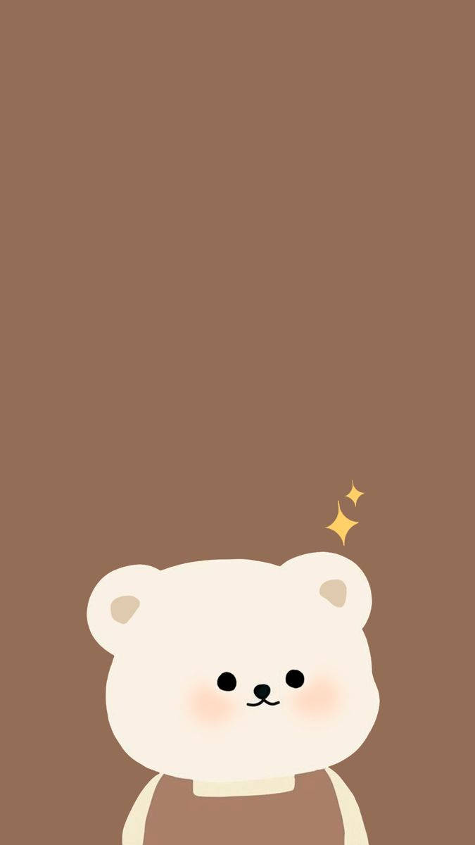 white bear, rosy cheeks, sparkles, SD Phone Wallpaper