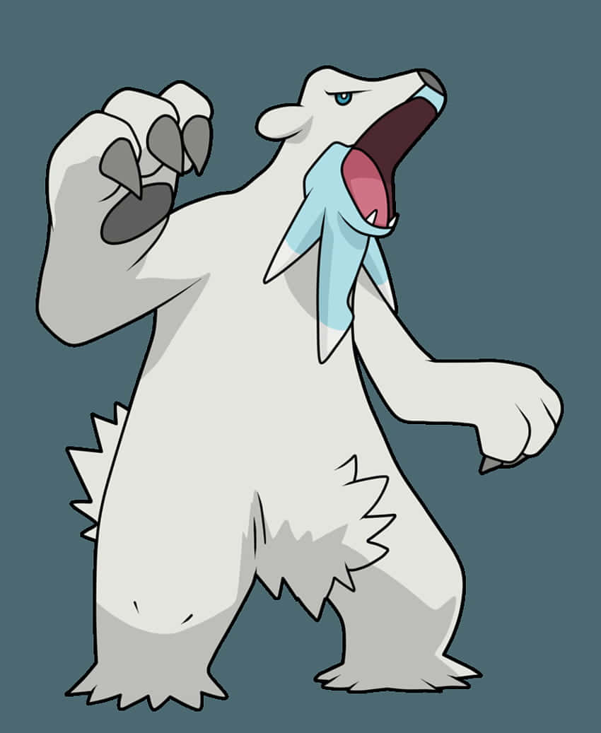 Beartic, gray, blue ice scarf, SD Phone Wallpaper