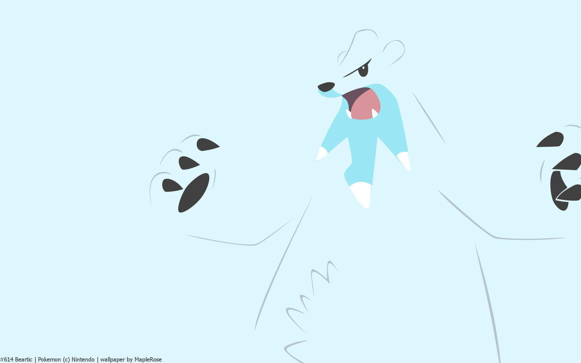 Beartic, polar bear, angry eyes, Full HD Desktop Wallpaper