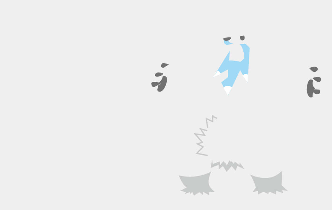 Beartic, blue fox, gray accents, SD Desktop Wallpaper