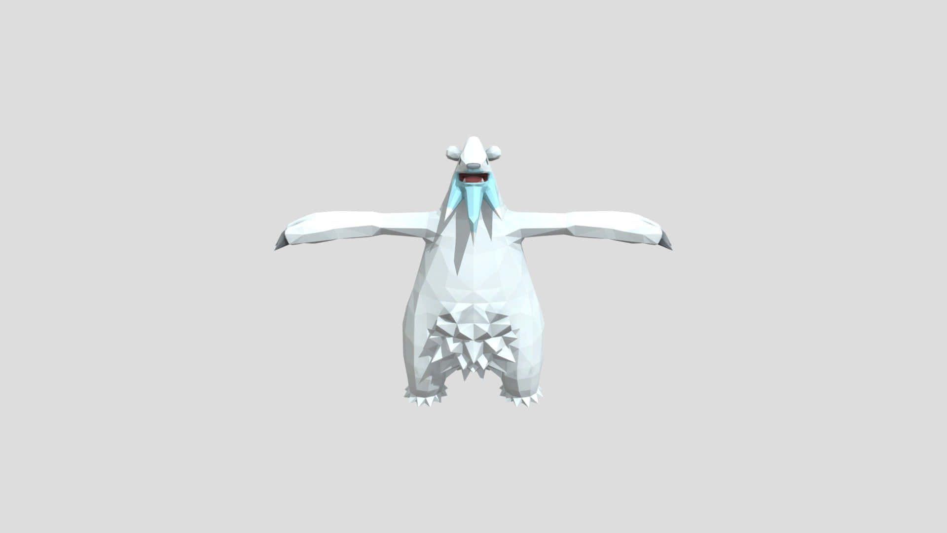 Beartic, ice-type Pokémon, low-poly, Full HD Desktop Wallpaper