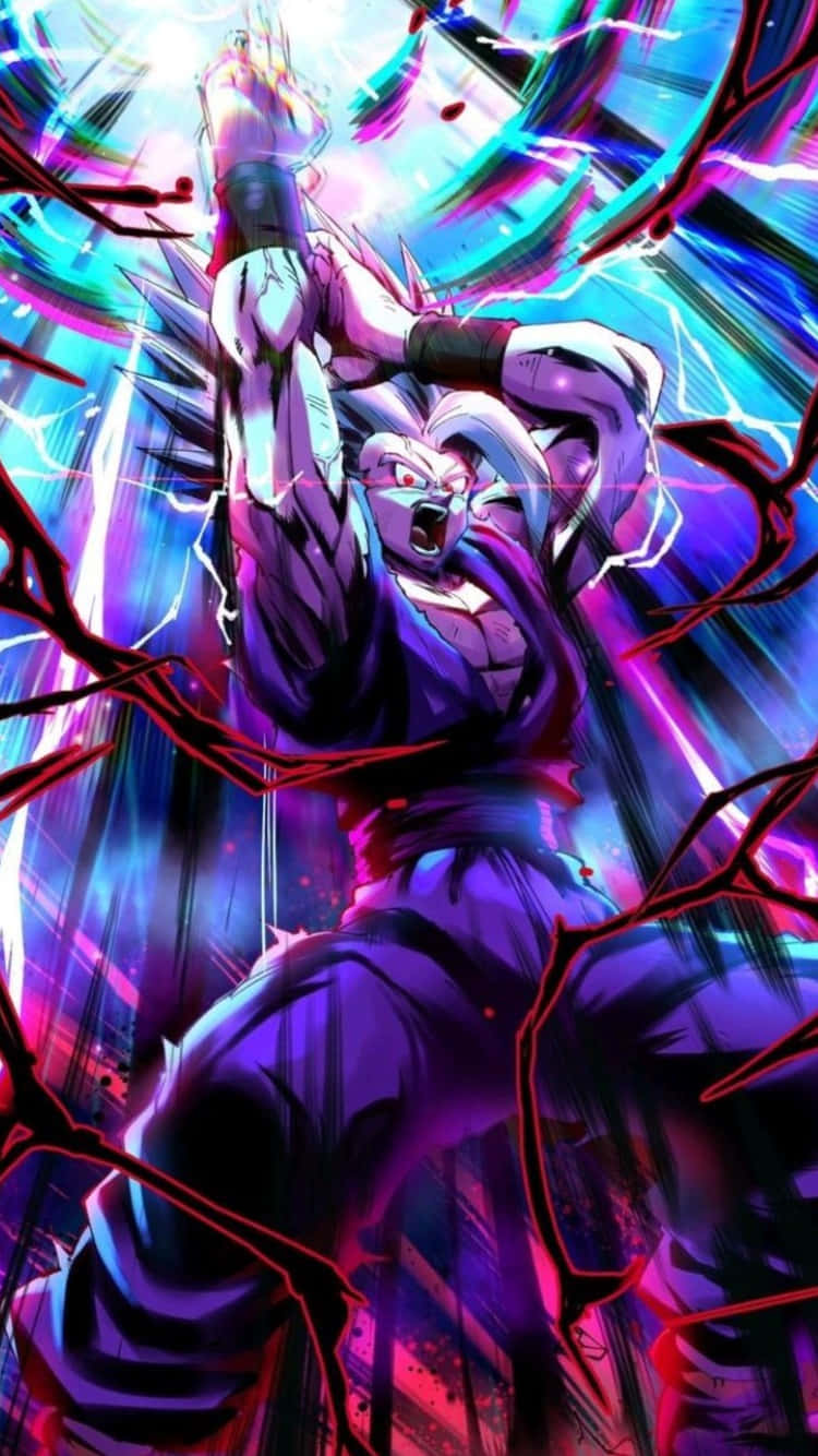 Beast Gohan, spiky white hair, purple aura, HD Phone Wallpaper