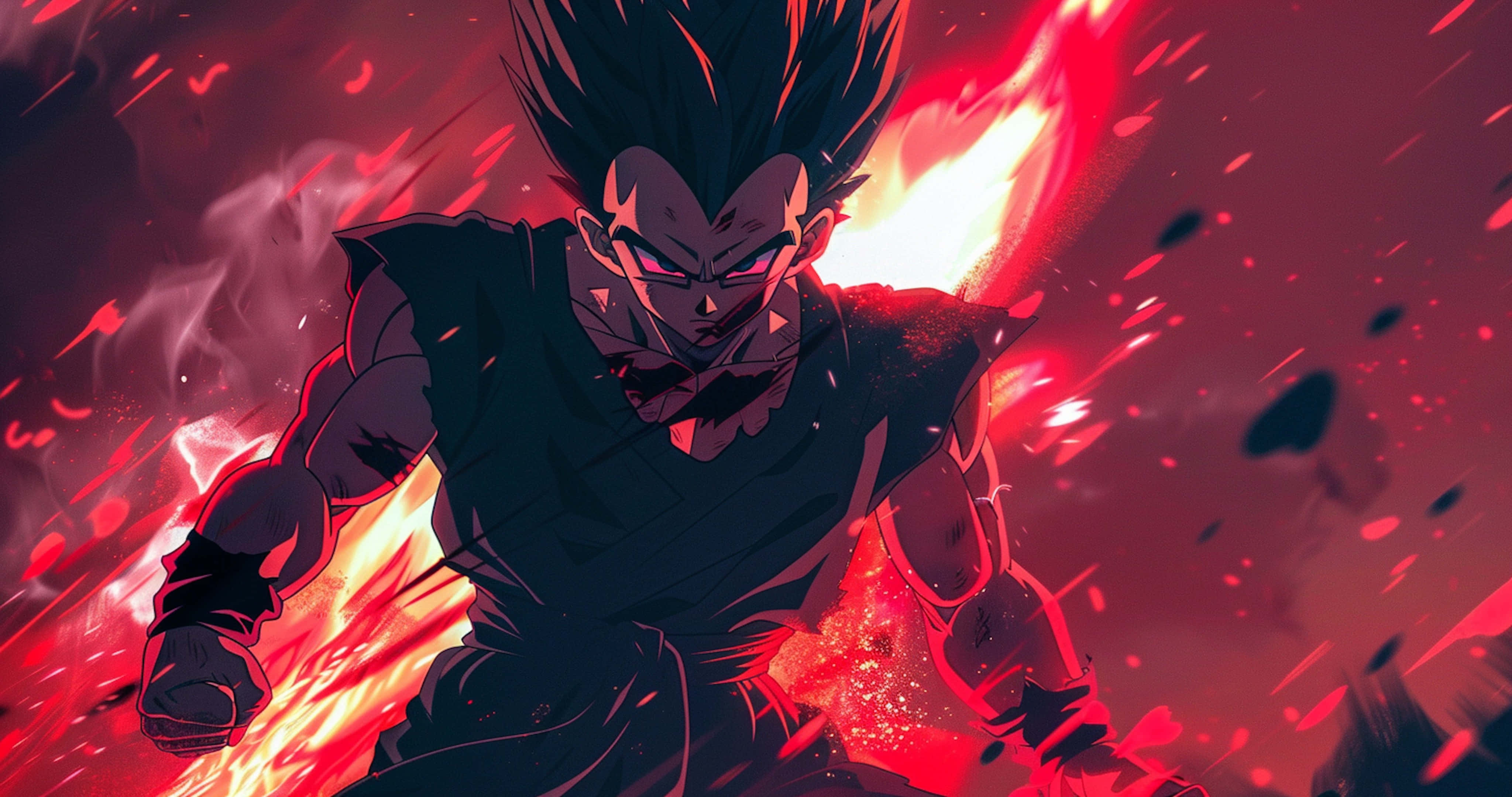 Beast Gohan, furious, fiery red energy, 4K Desktop Wallpaper