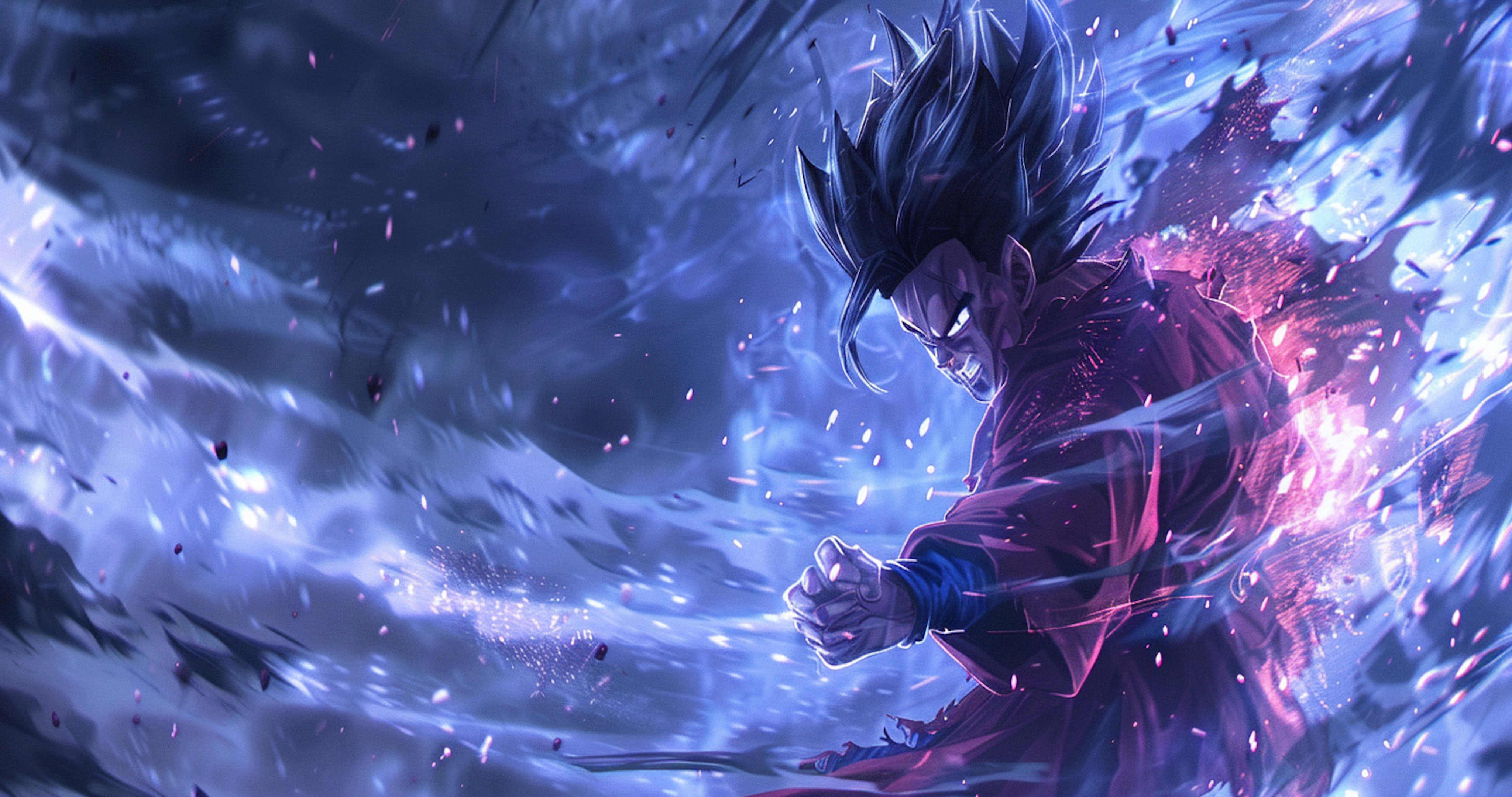 Beast Gohan, red gi, spiky-haired anime warrior, 4K Desktop Wallpaper