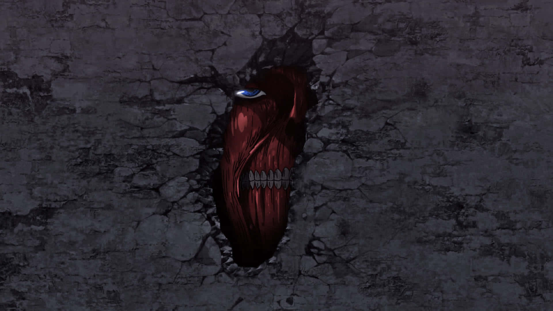 Beast Titan, red titan, glowing blue eye, Full HD Desktop Wallpaper