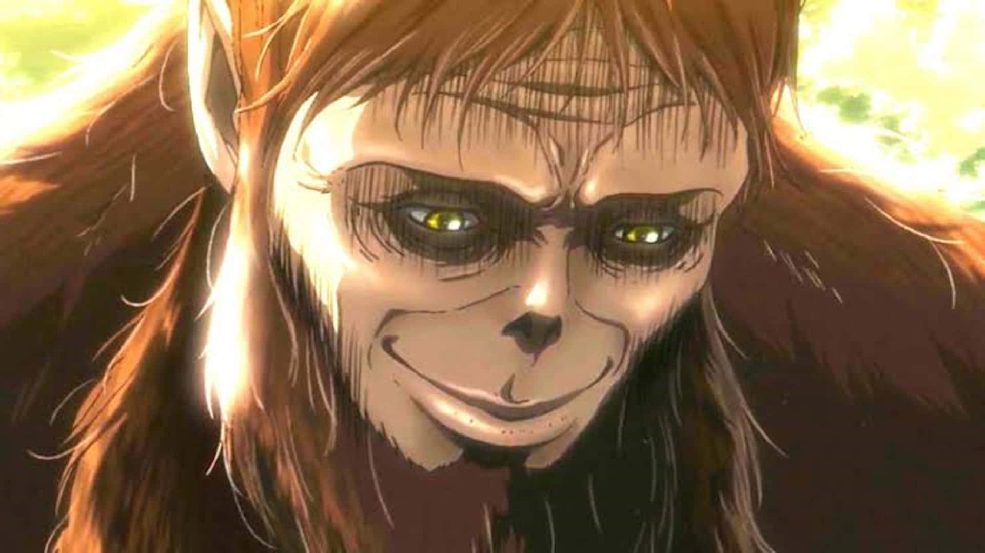 Beast Titan, ape-like titan, glowing yellow eyes, Full HD Desktop Wallpaper