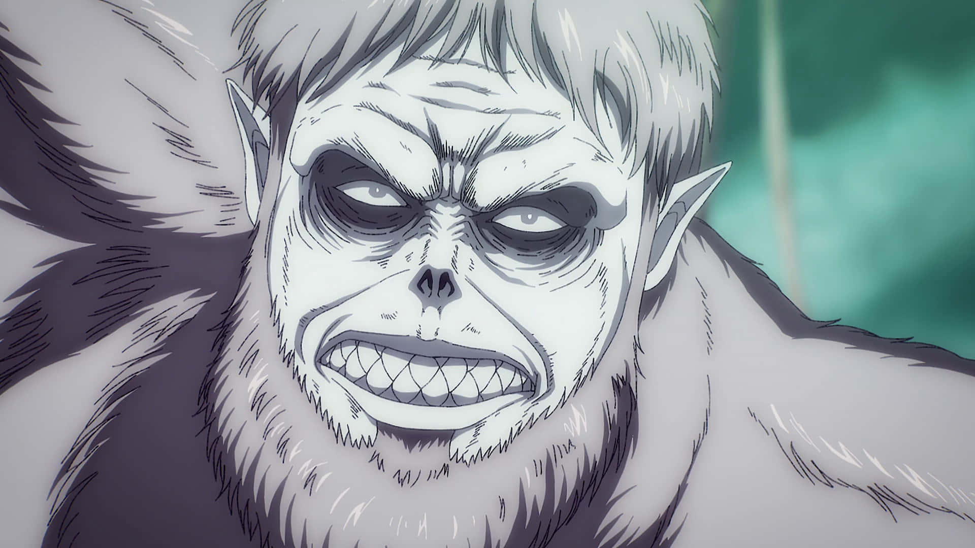 Beast Titan, anime titan, sharp teeth, Full HD Desktop Wallpaper