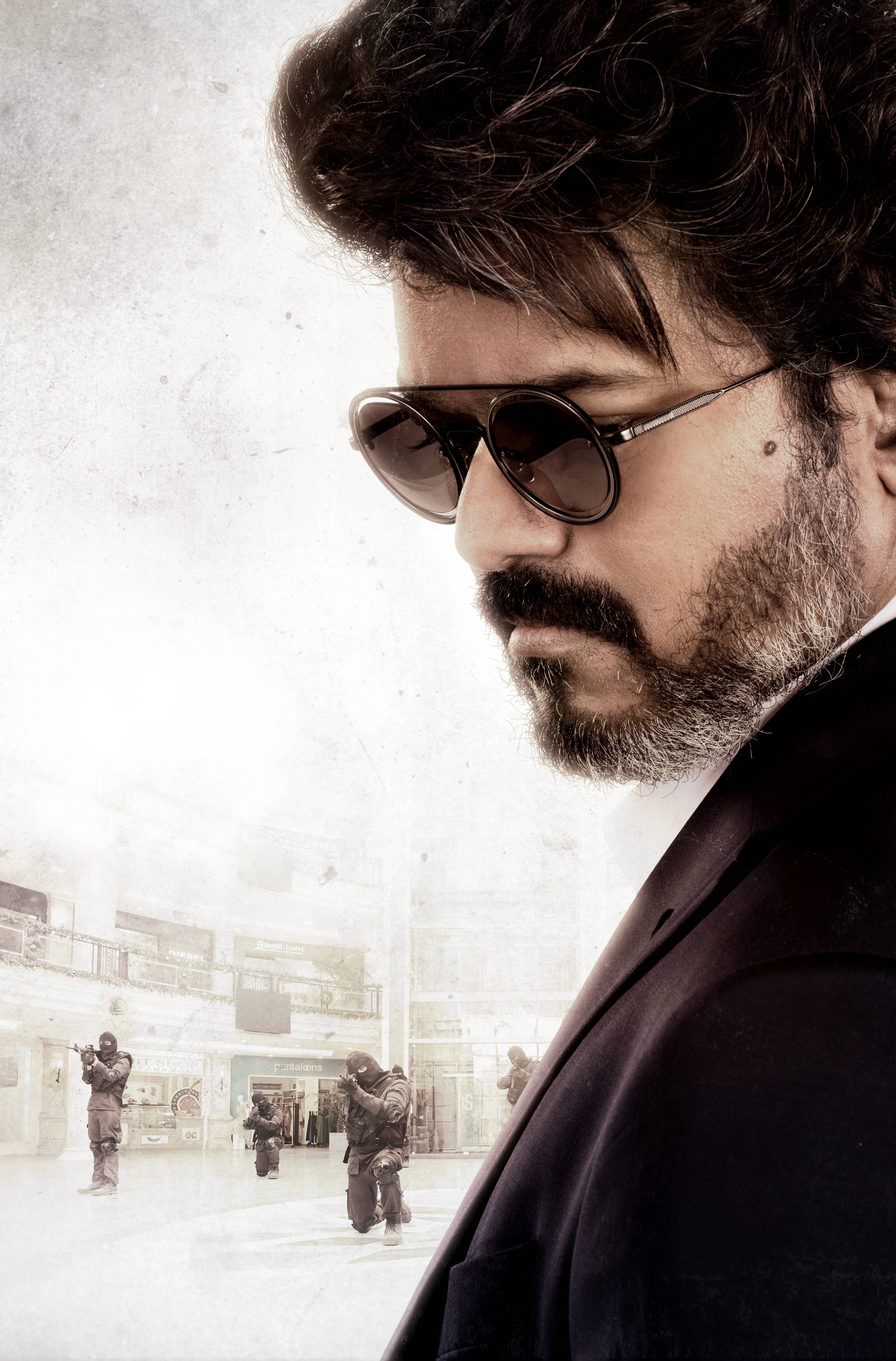 Beast Vijay, sunglasses, suit, 5K Phone Wallpaper