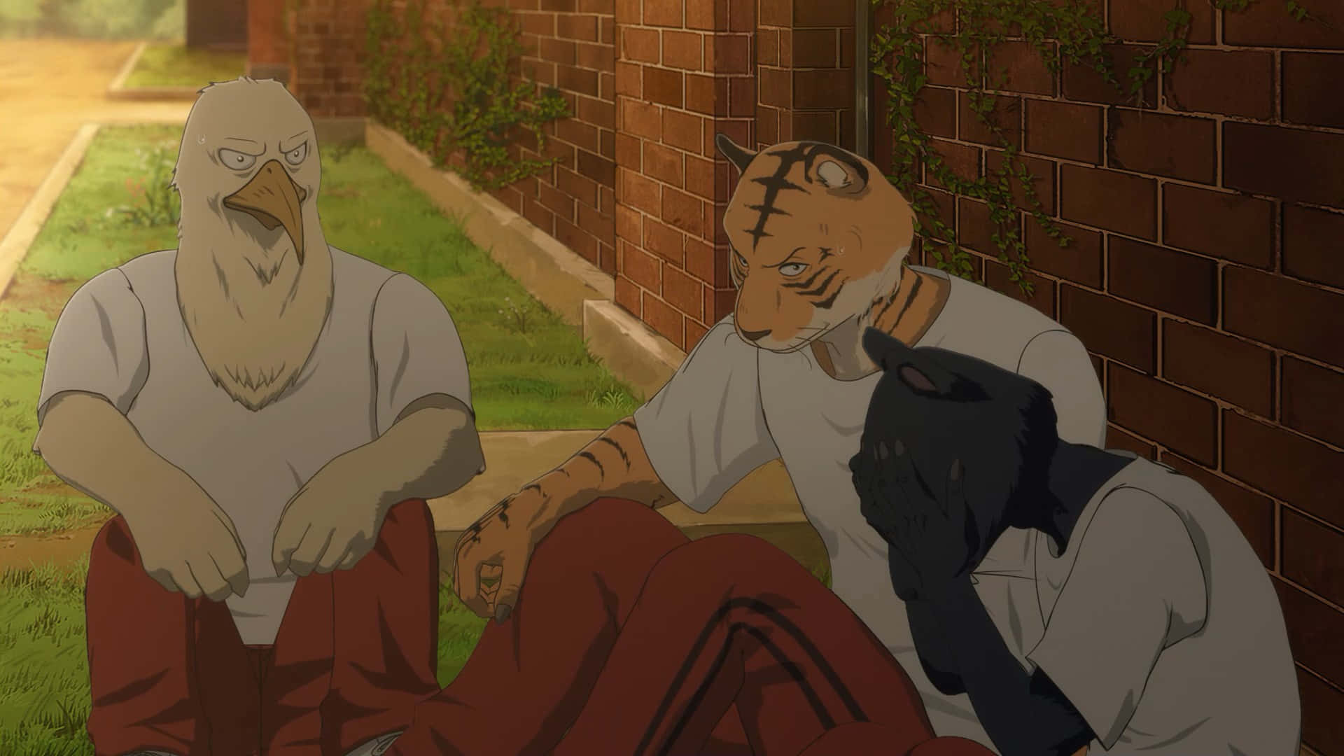 Beastars Bill, eagle, tiger, Full HD Desktop Wallpaper