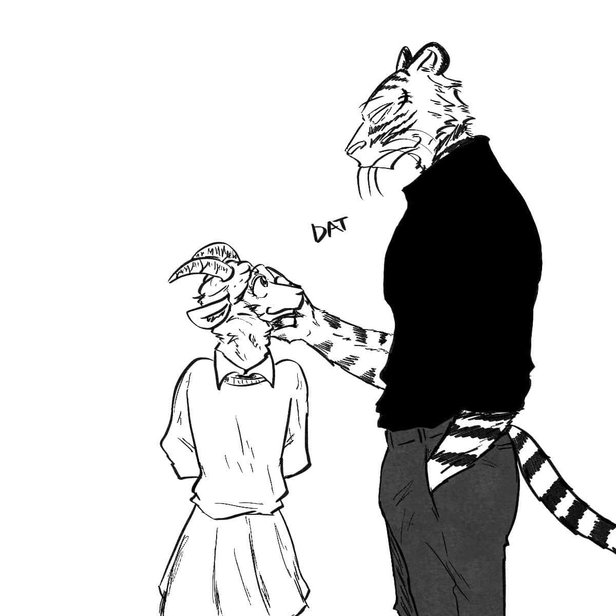 Beastars Bill, tiger, black sweater, SD Desktop Wallpaper