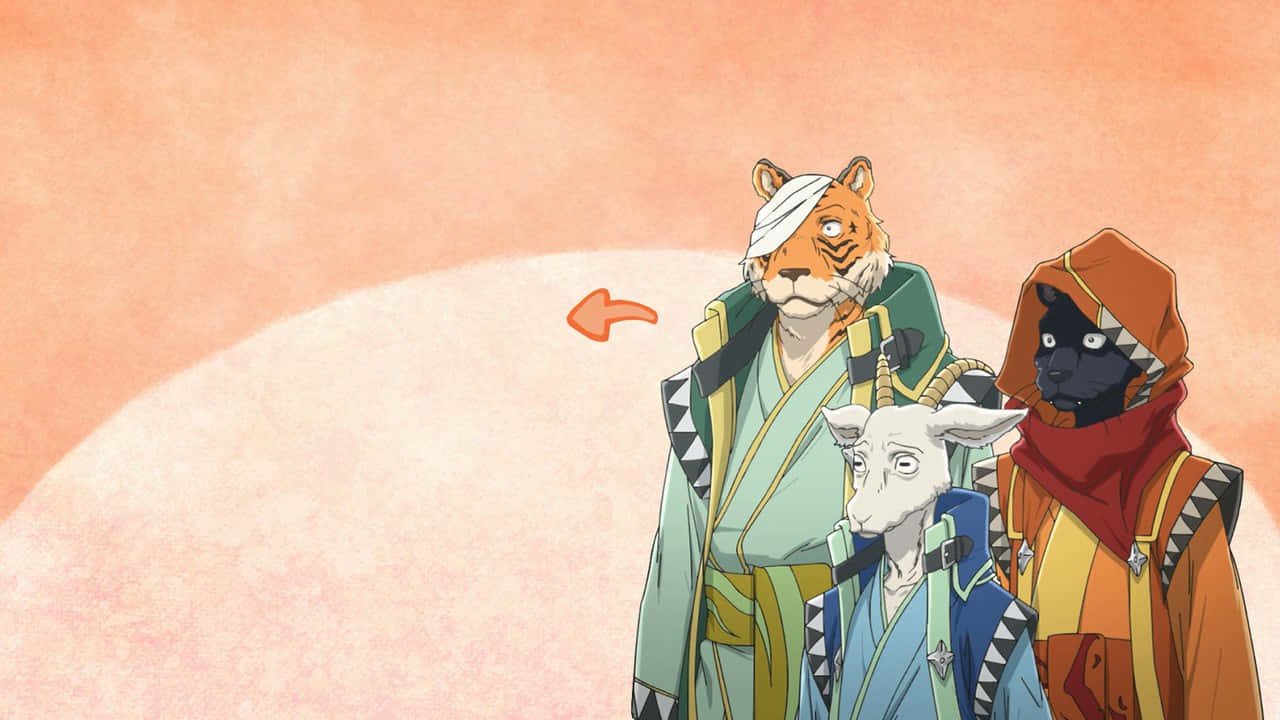 Beastars, anthropomorphic animal characters, colorful traditional robes, HD Desktop Wallpaper