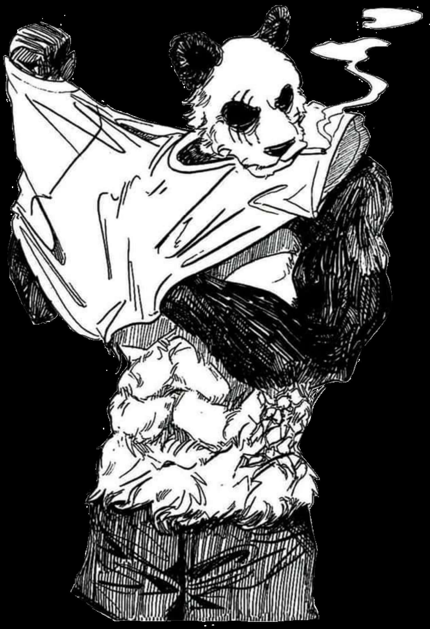 Beastars Gohin, panda character, hollow eyes, Full HD Phone Wallpaper