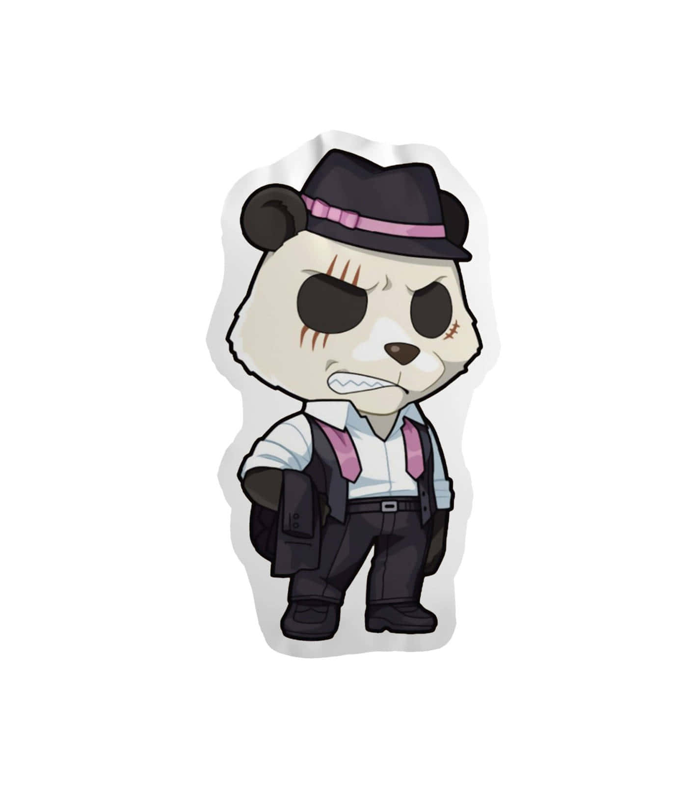 Beastars Gohin, chibi panda, black fedora, HD Phone Wallpaper