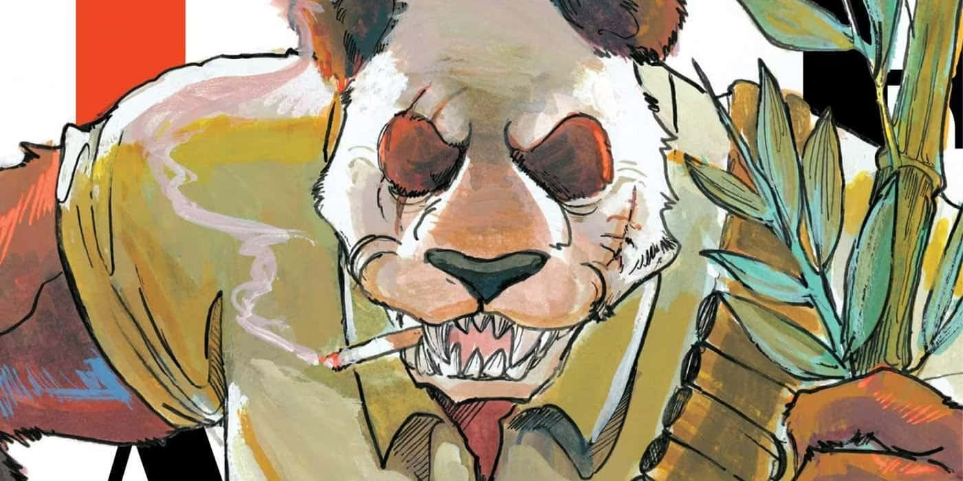 Beastars Gohin, panda, red eyes, HD Desktop Wallpaper