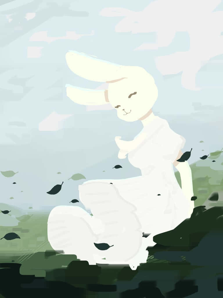 Beastars Haru, white rabbit, flowing dress, SD Phone Wallpaper
