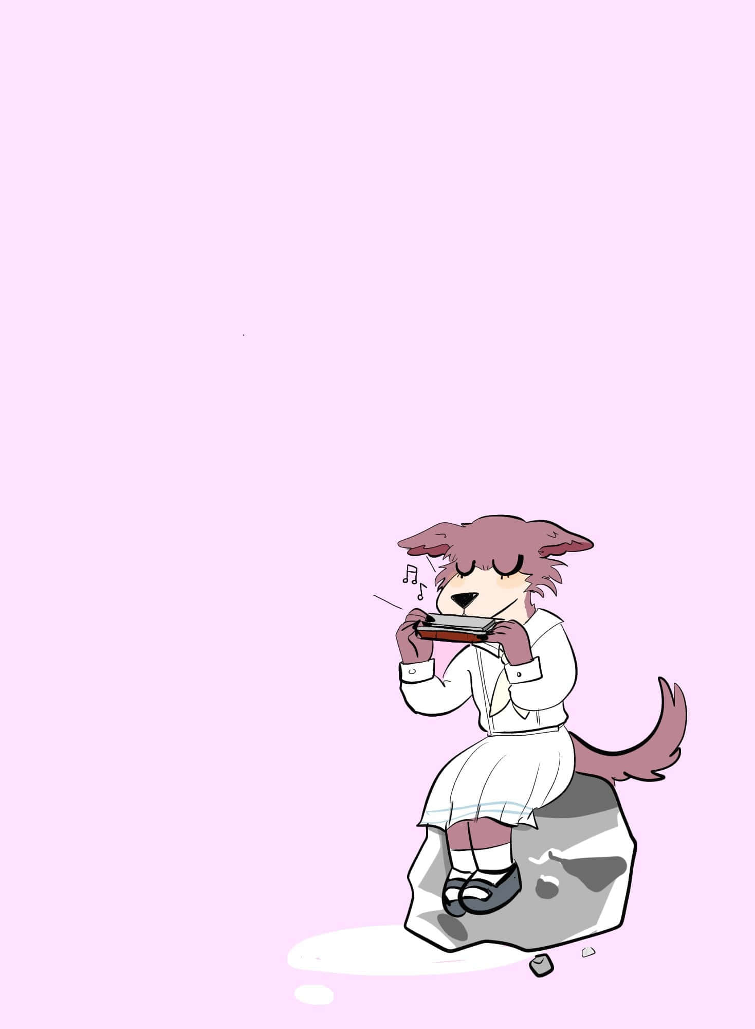 Beastars Juno, harmonica, purple-furred, Full HD Phone Wallpaper