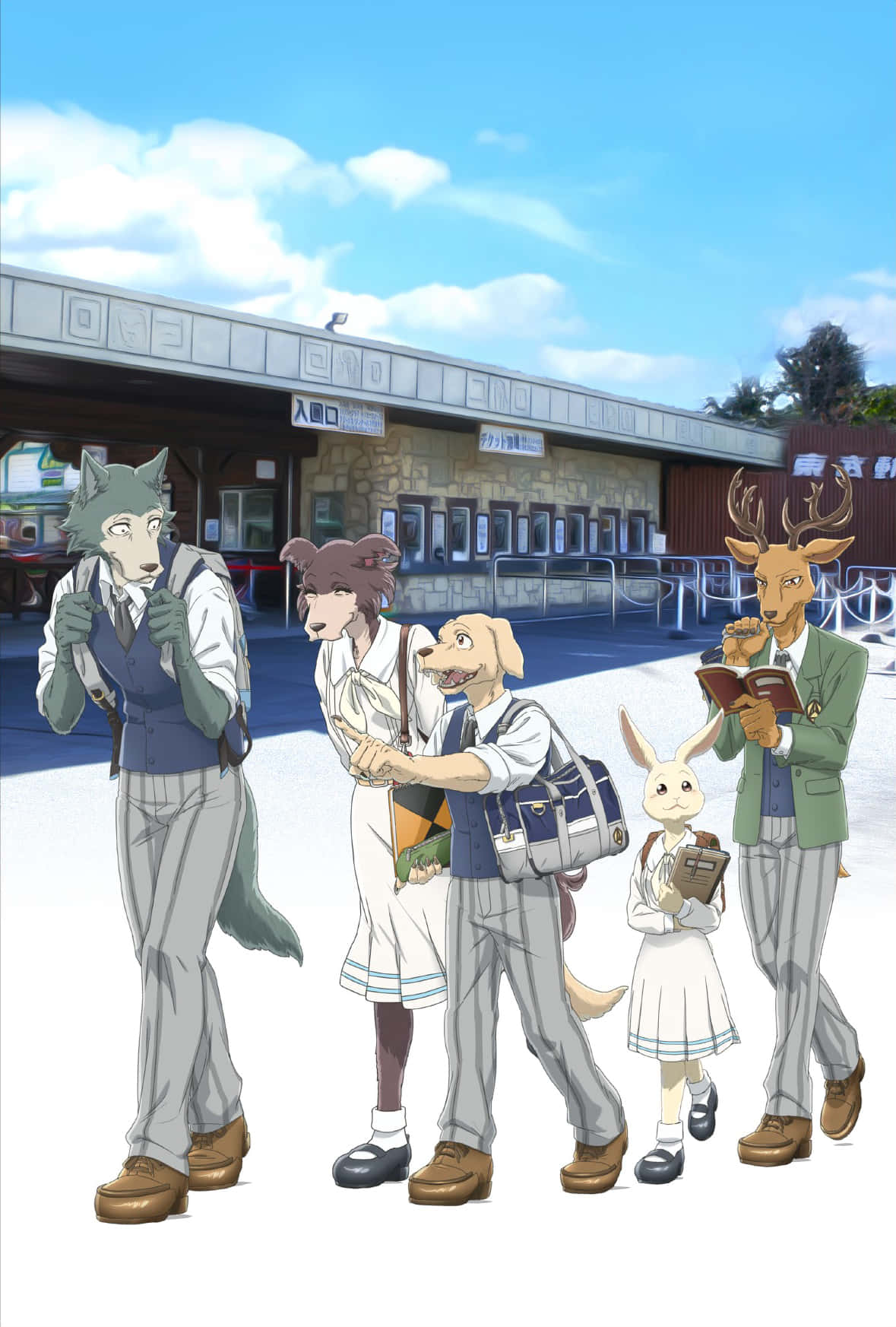 Beastars, characters, schoolyard, HD Phone Wallpaper