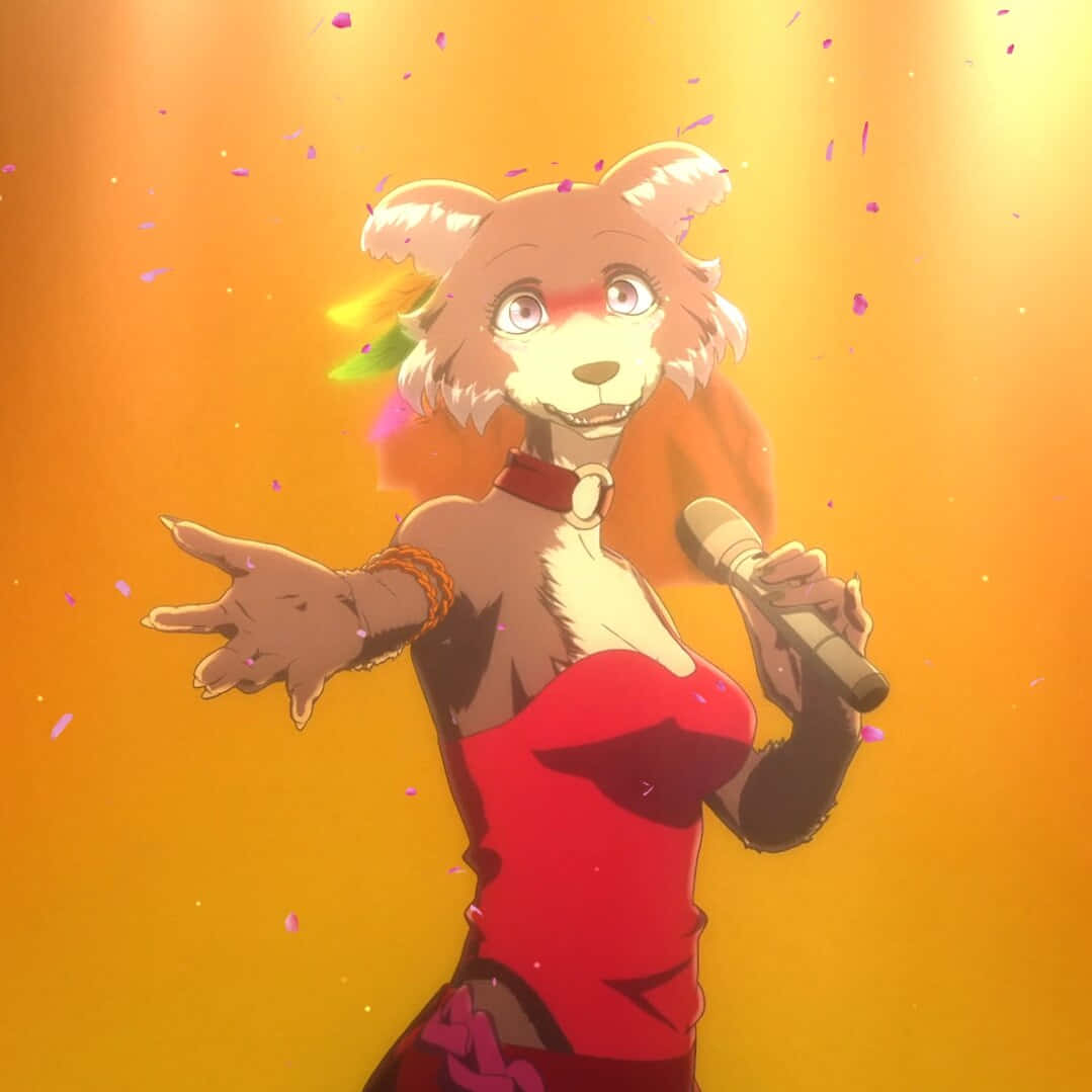 Beastars Juno, anthropomorphic fox, red dress, SD Desktop Wallpaper