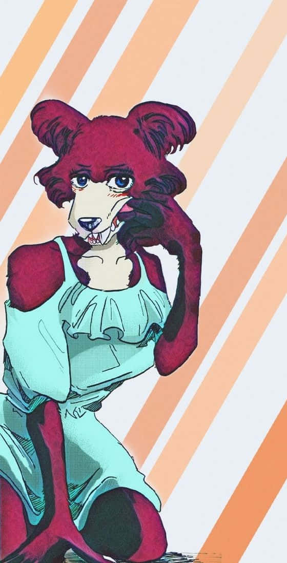 Beastars, Juno, red anthropomorphic bear, SD Phone Wallpaper