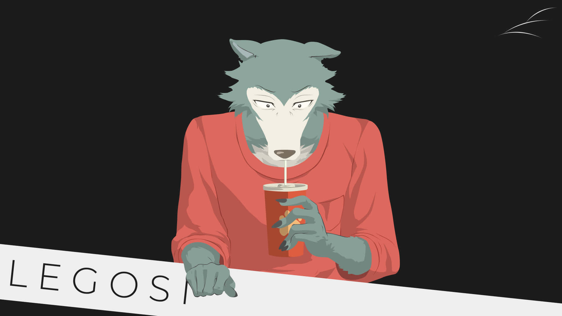 Legoshi, gray wolf, red sweater, Full HD Desktop Wallpaper