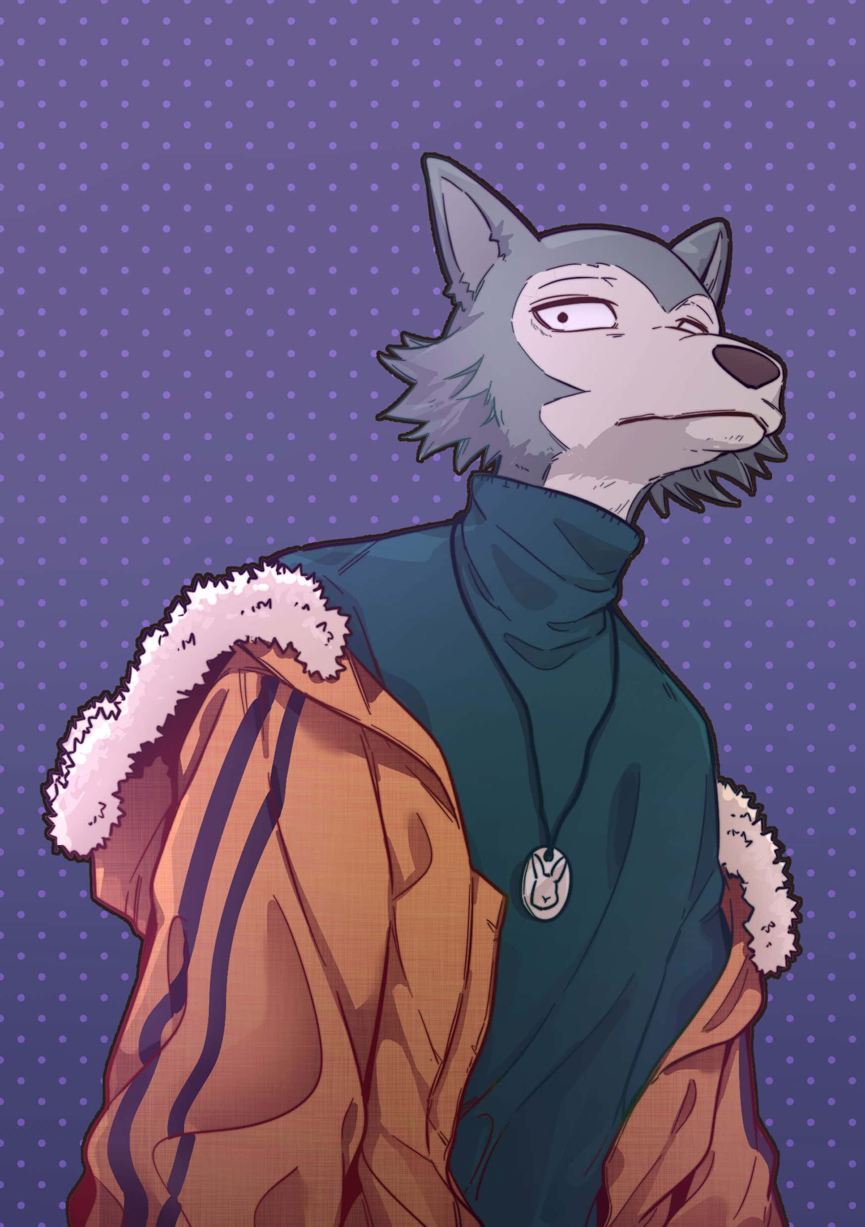 Legoshi, Beastars, gray anthropomorphic wolf, Full HD Phone Wallpaper