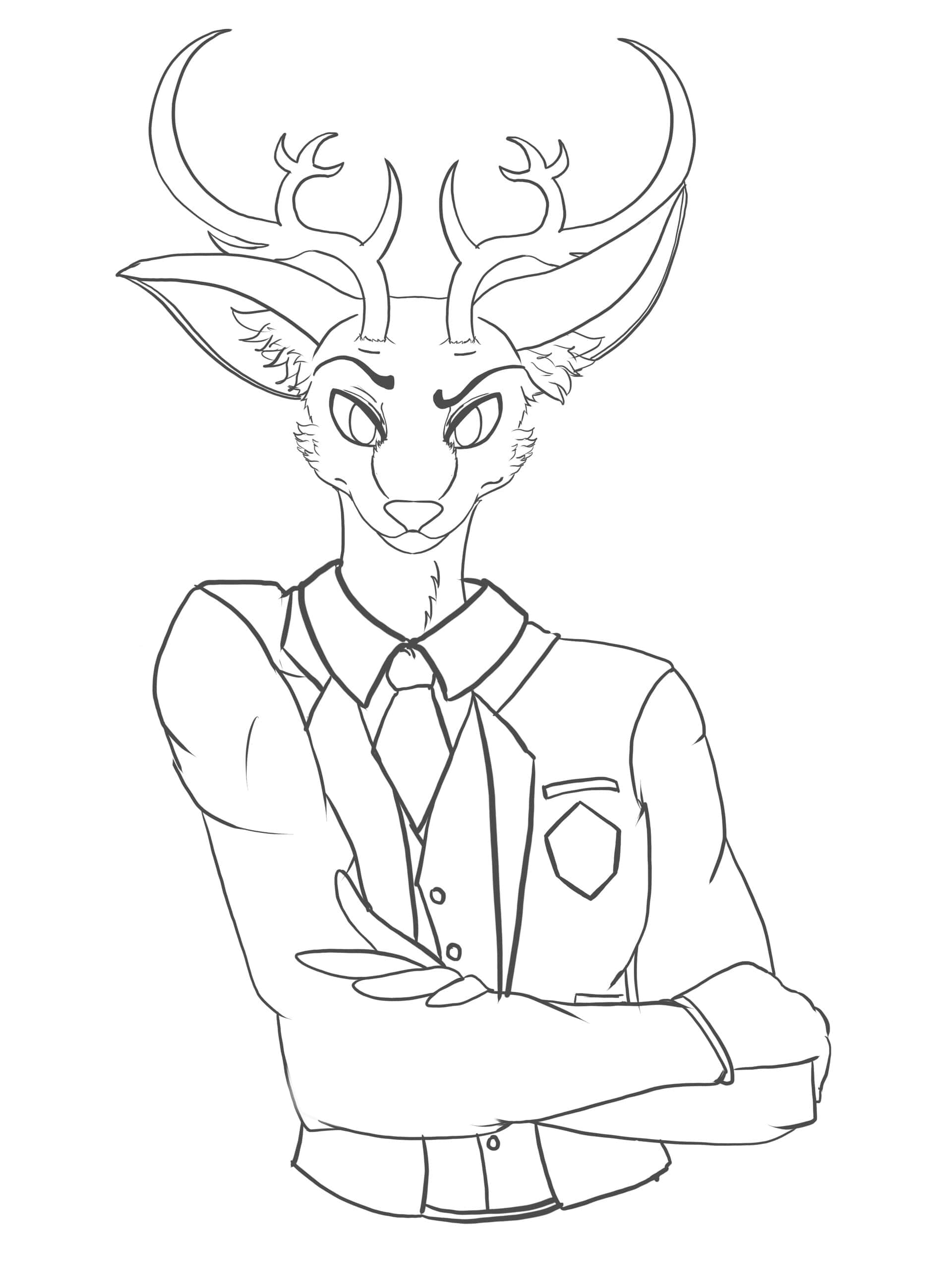 Beastars, Louis, police uniform, 2K Phone Wallpaper