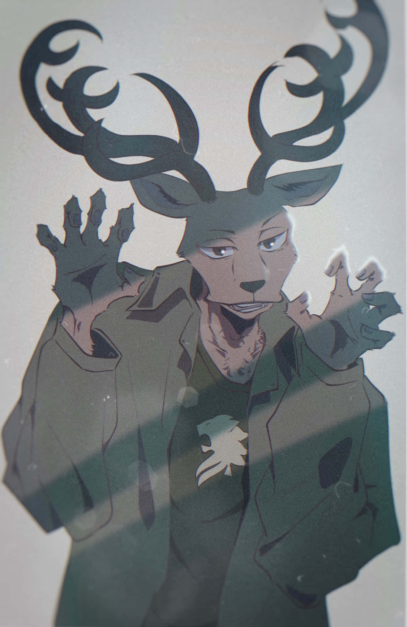 Beastars Louis, large antlers, clawed hands, Full HD Phone Wallpaper