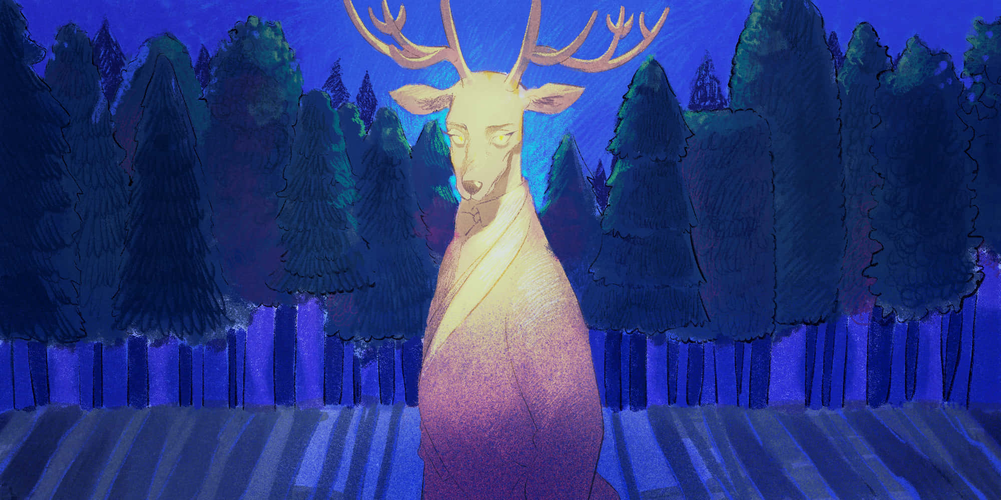 Louis, Beastars Anime, glowing deer, Full HD Desktop Wallpaper