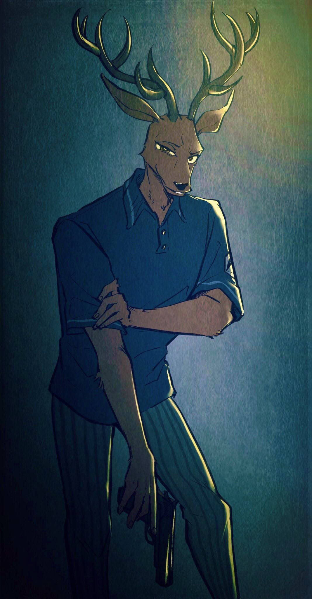 Beastars Louis, gun, Full HD Phone Wallpaper