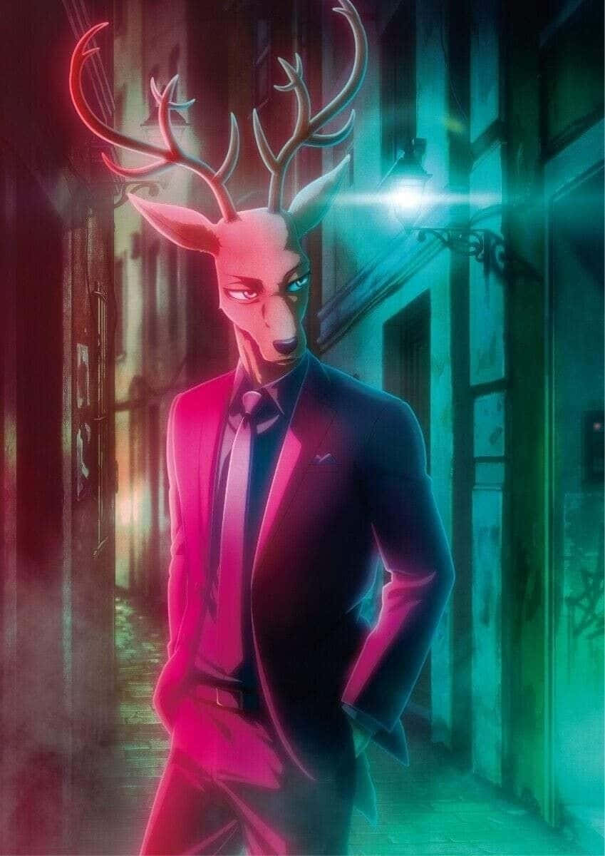 Beastars, Louis, neon-lit alleyway, SD Phone Wallpaper