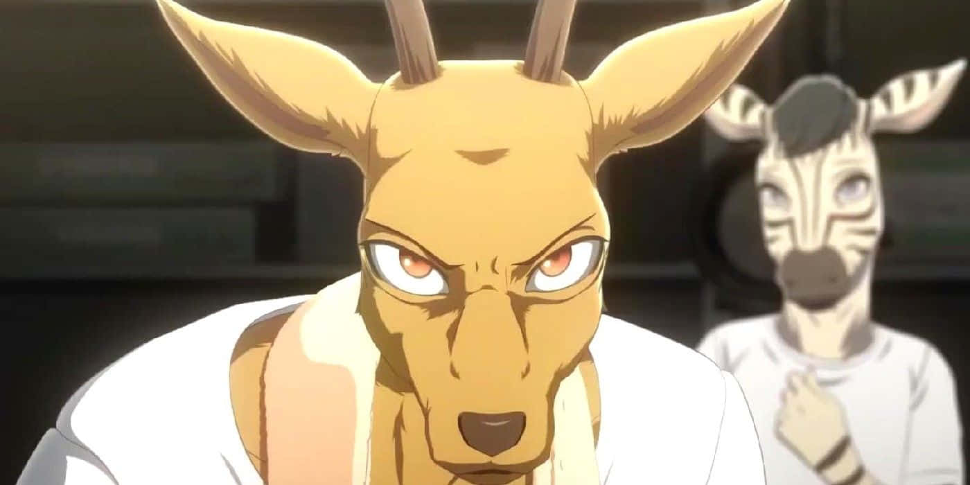 Beastars Louis, glowing red eyes, anthropomorphic antelope, HD Desktop Wallpaper