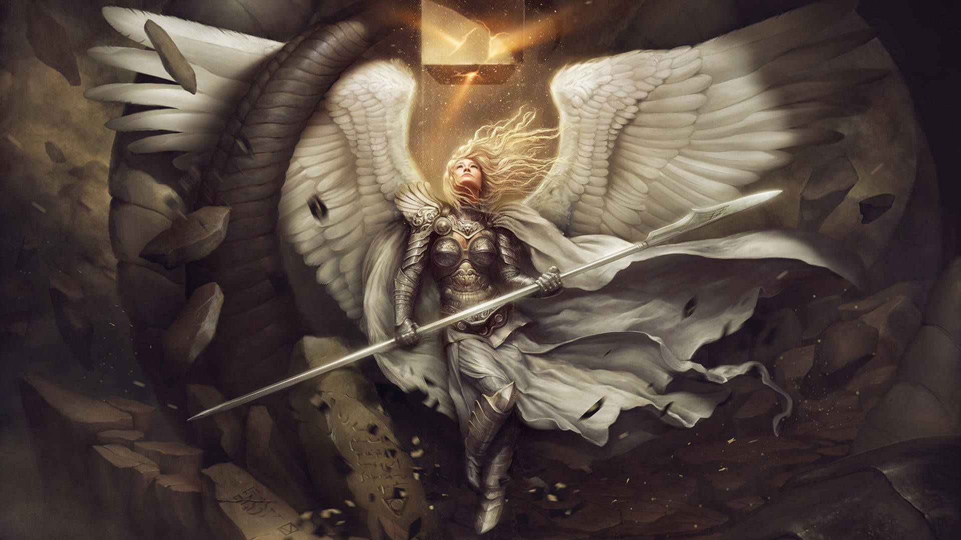 Beautiful Angels, warrior outfit, armored angel, Full HD Desktop Wallpaper