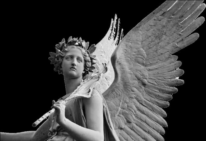 elegant stone angel sculpture, angel, detailed wings, SD Desktop Wallpaper