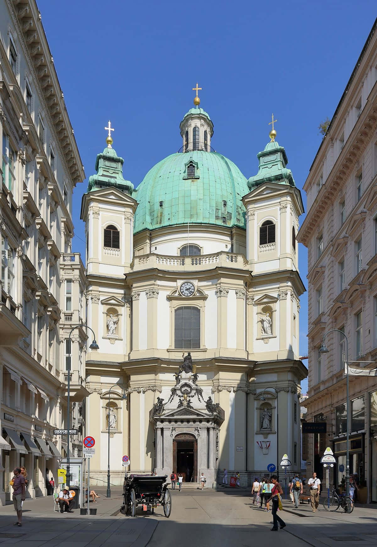 baroque cathedral, turquoise dome, historic buildings, HD Phone Wallpaper