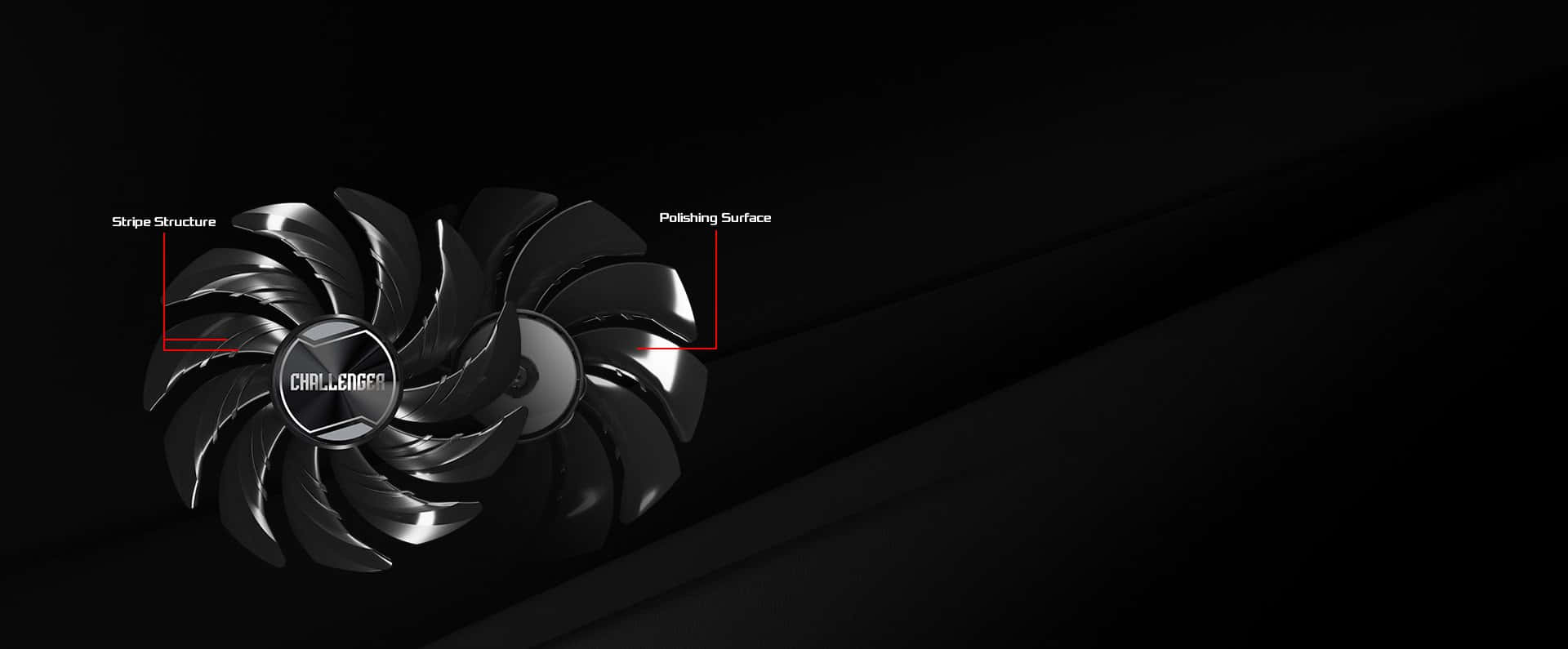 sleek black turbine, labeled parts, dark gradient background, Full HD Desktop Wallpaper