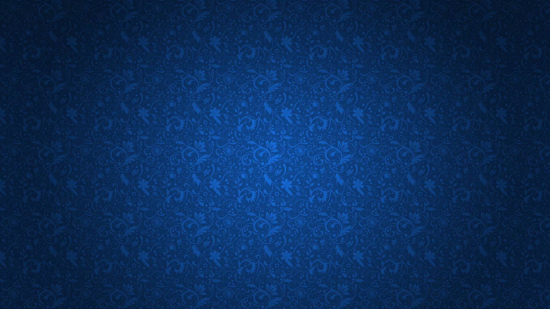 Beautiful Blue, plant scrolls pattern, rich blue, Full HD Desktop Wallpaper