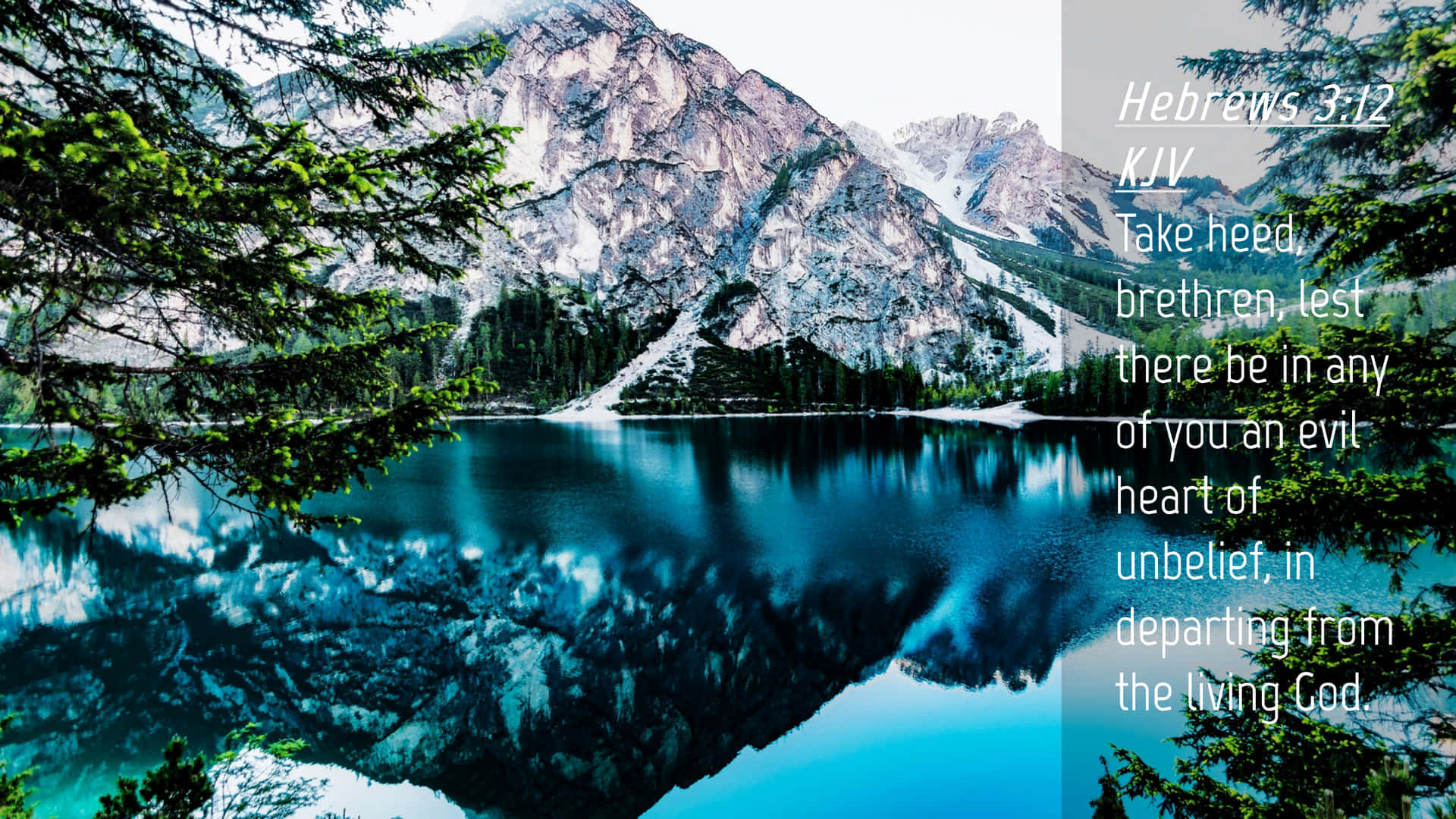 May God's Light Guide You, serene mountain lake, rugged peaks, Full HD Desktop Wallpaper