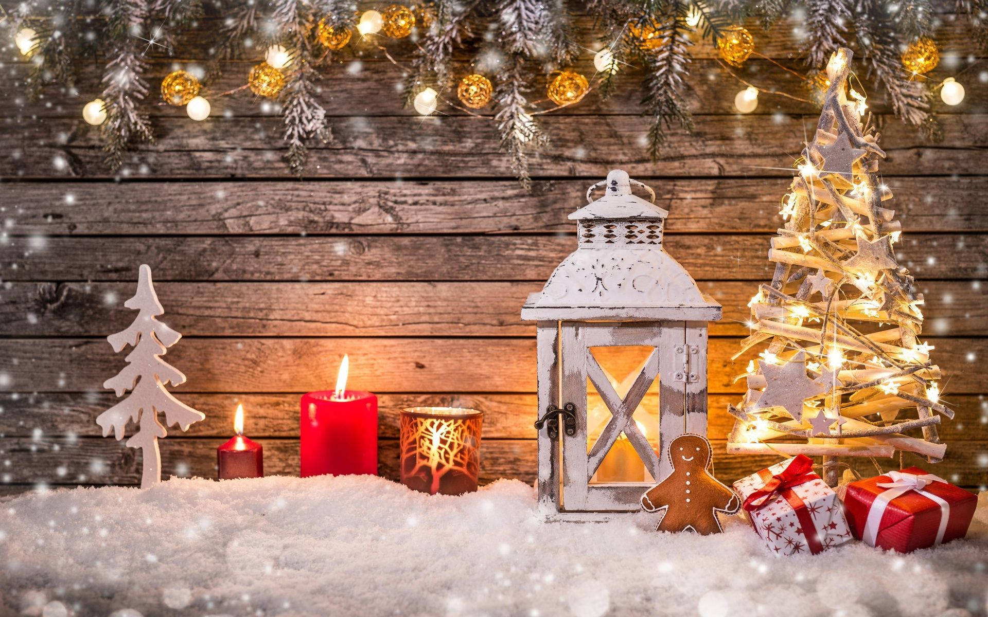 Beautiful Christmas, lantern, white, Full HD Desktop Wallpaper