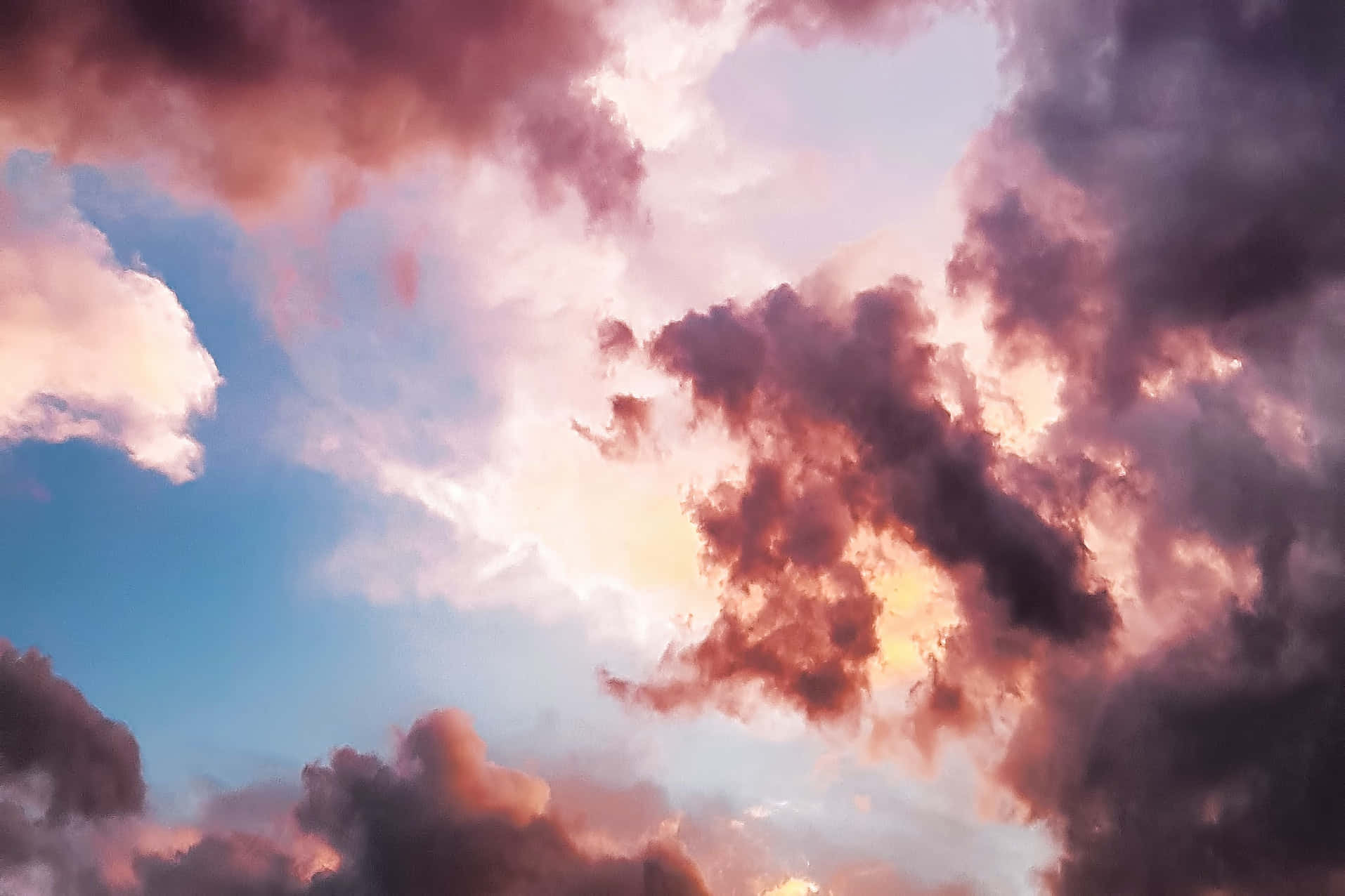 Beautiful Clouds, sunset, pink, HD Desktop Wallpaper