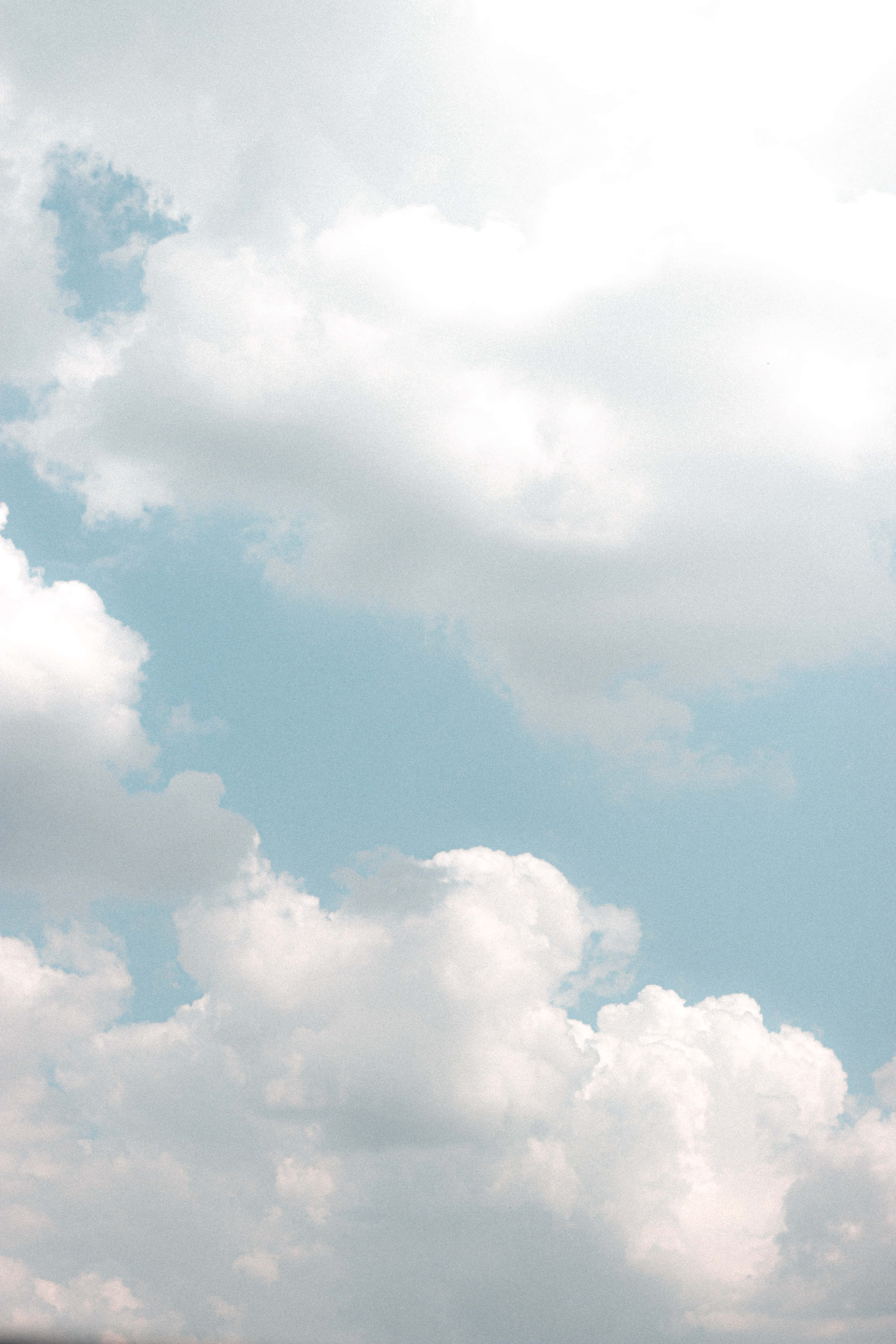 beautiful clouds, white clouds, bright blue sky, 5K Phone Wallpaper