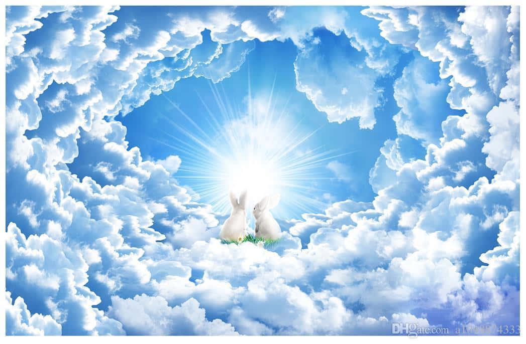 beautiful clouds, dramatic sunset, fluffy clouds, SD Desktop Wallpaper