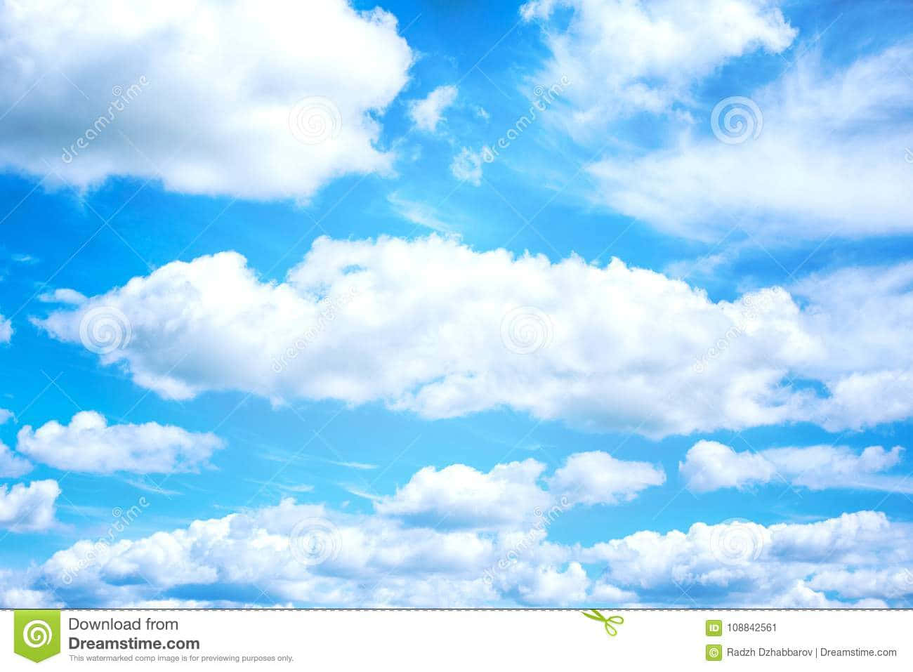 beautiful clouds, bright blue sky, fluffy white clouds, HD Desktop Wallpaper