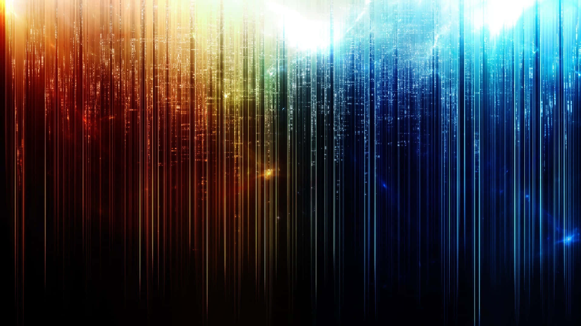 Vibrant Color Spectrum, fiery orange, electric blue, Full HD Desktop Wallpaper