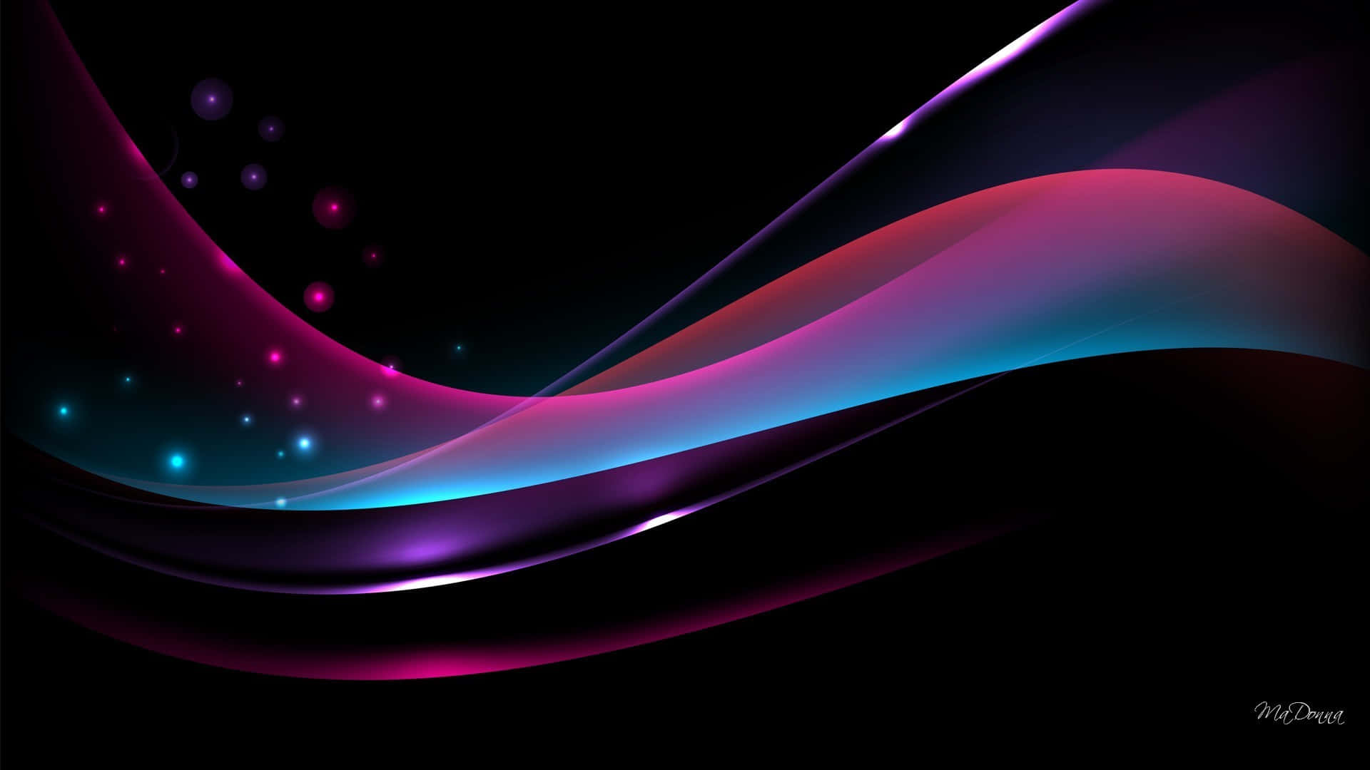 Vibrant Swirl of Colors, magenta, cyan, Full HD Desktop Wallpaper