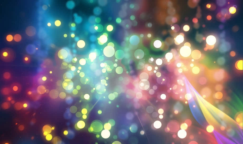 Vibrant Color Burst, rainbow gradient, bokeh lights, SD Desktop Wallpaper