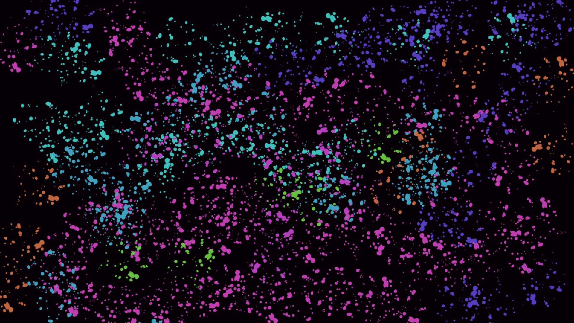 neon paint splatters, black canvas, vibrant colorful spectrum hues, Full HD Desktop Wallpaper